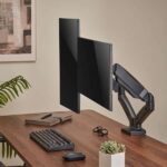 Aisens Supporto da tavolo PRO Contrappeso girevole e inclinabile per monitor/TV 9 kg (3 perni - 2 bracci) da 17-32 - Colore nero - immagine 5