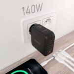 Caricabatterie GAN Aisens 140W - 2xUSB-C PD3.1 QC4.0 - 1xUSB-A QC3.0 - immagine 5