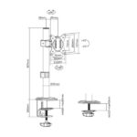 Aisens Supporto da tavolo Eco girevole e inclinabile per monitor/TV 9 kg da 17-32 - immagine 4
