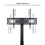 Tooq Mirage Supporto da pavimento con regolazione dell'altezza per schermi da 37"-70" - Colore nero - immagine 2