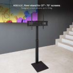Tooq Mirage Supporto da pavimento con regolazione dell'altezza per schermi da 37"-70" - Colore nero - immagine 4