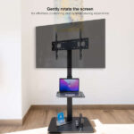 Tooq Moon Supporto da pavimento con regolazione dell'altezza per schermi da 37"-75" - Colore nero - immagine 5