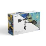 Tooq Supporto da tavolo per 2 monitor da 17"-32" + Vassoio per laptop - Gestione dei cavi - Peso massimo 9 kg per braccio - VESA 100x100 mm - immagine 5