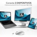 Subblim Confort Ergo Dual Mouse wireless Bluetooth, USB 2,4 GHz 2400 dpi - 5 pulsanti - Per destrimani - Colore bianco - immagine 5