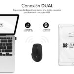 Subblim Curve Ergo Dual Mouse wireless Bluetooth, USB 2,4 GHz 1600 dpi - 5 pulsanti - Per destrimani - Colore nero - immagine 5