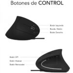 Subblim Glide Vertical Ergo Mouse verticale USB 1600 dpi - 5 pulsanti - Per destrimani - Colore nero - immagine 4