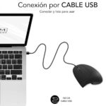 Subblim Glide Vertical Ergo Mouse verticale USB 1600 dpi - 5 pulsanti - Per destrimani - Colore nero - immagine 5