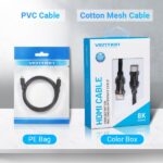 Cavo HDMI 2.1 maschio-maschio 8K Vention - 2 m - Placcato in oro - Colore nero - immagine 4