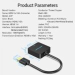 Convertitore HDMI maschio a VGA femmina Vention - 0,15 m - Colore nero - immagine 5