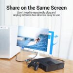 Switch/Splitter HDMI Vention da femmina a 2xHDMI femmina 4K bidirezionale - Alluminio grigio - immagine 4