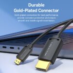 Cavo Vention Micro HDMI maschio a HDMI maschio 2.0 4K - 2 m - Colore nero - immagine 4