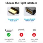 Vention Adattatore HDMI maschio a HDMI femmina 4K - Colore nero - immagine 4