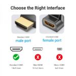 Vention Confezione da 2 adattatori HDMI 2.0 4K 270º da maschio HDMI a femmina HDMI - immagine 4