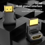 Vention Confezione da 2 adattatori HDMI 2.0 4K 270º da maschio HDMI a femmina HDMI - immagine 5
