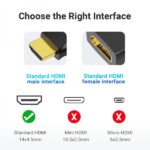 Vention Adattatore HDMI maschio a HDMI femmina 4K 90º - Colore nero - immagine 4