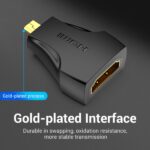 Vention Adattatore Micro HDMI maschio a HDMI femmina - Colore nero - immagine 3