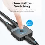 Vention Switch/Splitter HDMI Femmina a 2x HDMI Femmina 4K Bidirezionale - Colore Nero - immagine 3