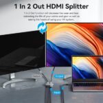 Vention Switch/Splitter HDMI 2.1 8K Bidirezionale HDMI Femmina/USB-C Femmina a 2x HDMI Femmina - Colore Grigio - immagine 3