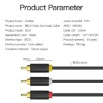 Cavo stereo Vention 3x RCA maschio a 3x RCA maschio - 2 m - Colore nero - immagine 5