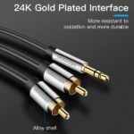 Cavo stereo Vention da jack maschio da 3,5 mm a 2x RCA maschio BCFBI - 5 m - Colore nero - immagine 5