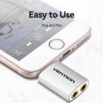 Vention Adattatore audio jack 3,5 maschio a 2x jack 3,5 femmina - Colore bianco - immagine 4