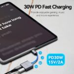 Vention Convertitore USB-C maschio a 2x USB-C femmina (audio e ricarica) - Colore grigio - immagine 4
