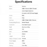 Vention Convertitore USB-C maschio a 2x USB-C femmina (audio e ricarica) - Colore grigio - immagine 5