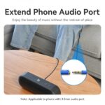 Cavo di prolunga audio Vention TRSS da 3,5 mm maschio a femmina - 1,5 m - Cotone intrecciato - Alluminio blu - immagine 4
