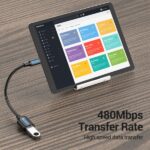 Cavo OTG USB 2.0 Micro-B maschio a USB A femmina Vention - 0,15 m - Colore nero - immagine 4