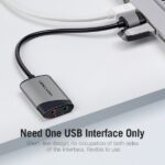 Scheda audio Vention USB-A a 2xJack 3,5 femmina - Colore grigio - immagine 3