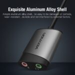 Scheda audio Vention USB-A a 2xJack 3,5 femmina - Colore grigio - immagine 5