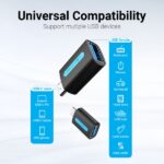 Vention Adattatore USB-C maschio a USB 3.0 A femmina - Colore nero - immagine 5