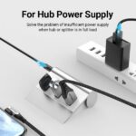 Cavo di alimentazione Vention da USB-A maschio a DC 5,5 mm - 1 m - Colore nero - immagine 3