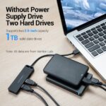 Vention HUB 4 in 1 USB 2.0 Maschio a 4xUSB Femmina - 0,15 m - Colore Nero - immagine 3