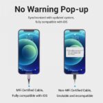 Cavo Vention da USB-C a Lightning 3A 27W 480Mbps MFi - 1m - Colore viola - immagine 5
