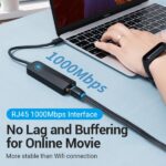 Vention HUB 5 in 1 da USB-C a 3xUSB3.0/RJ45/Micro B alimentato - 0,15 m - Colore nero - immagine 5