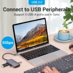 Vention HUB 5 in 1 da USB-C a 3xUSB3.0/USB-C Gen1/PD100W - 0,15 m - Colore grigio - immagine 4