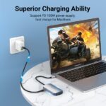 Vention Docking Station 4 in 1 da USB-C a HDMI/VGA/USB3.0/PD100W - 0,15 m - Colore grigio - immagine 5