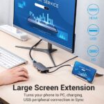 Vention Docking 5 in 1 da USB-C a HDMI 4K/3xUSB3.0/PD100W - 0,15 m - Colore grigio - immagine 3