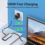 Vention Docking Station 6 in 1 USB-C a HDMI 4K/3xUSB3.0/RJ45/PD100W - 0,15 m - Colore grigio - immagine 3