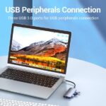 Vention Docking Station 6 in 1 USB-C a HDMI 4K/3xUSB3.0/RJ45/PD100W - 0,15 m - Colore grigio - immagine 4