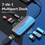 Vention Docking Station 7 in 1 USB-C a HDMI 4K/3xUSB3.0/SD/TF/PD100W - 0,15 m - Colore grigio - immagine 3
