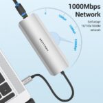 Vention Docking Station 9 in 1 USB-C a HDMI 4K/2xUSB3.0/USB-C Gen1/RJ45/Lettore TF/SD/Jack Audio/PD100W - 0,15 m - Colore grigio - immagine 5