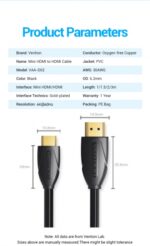 Cavo HDMI maschio a mini HDMI maschio Vention - 1,5 m - Colore nero - immagine 5