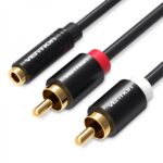 5 femmina a 2x RCA maschio - 2 m - Colore nero