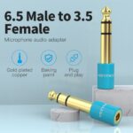 Vention Adattatore da jack maschio da 6,5 mm a jack femmina da 3,5 mm - Colore blu - immagine 4