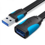 Cavo prolunga piatto Vention USB 3.0 maschio a USB femmina - 3 m - Colore nero e blu - immagine 2