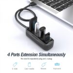Vention HUB 4 in 1 da USB2.0 a 4xUSB2.0 - 0,15 m - Colore nero - immagine 4