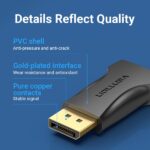 Vention Adattatore Displayport maschio a HDMI femmina - Colore nero - immagine 5
