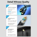 Cavo Vention Displayport maschio a Displayport maschio 1.4 8K - 2 m - Colore nero - immagine 4